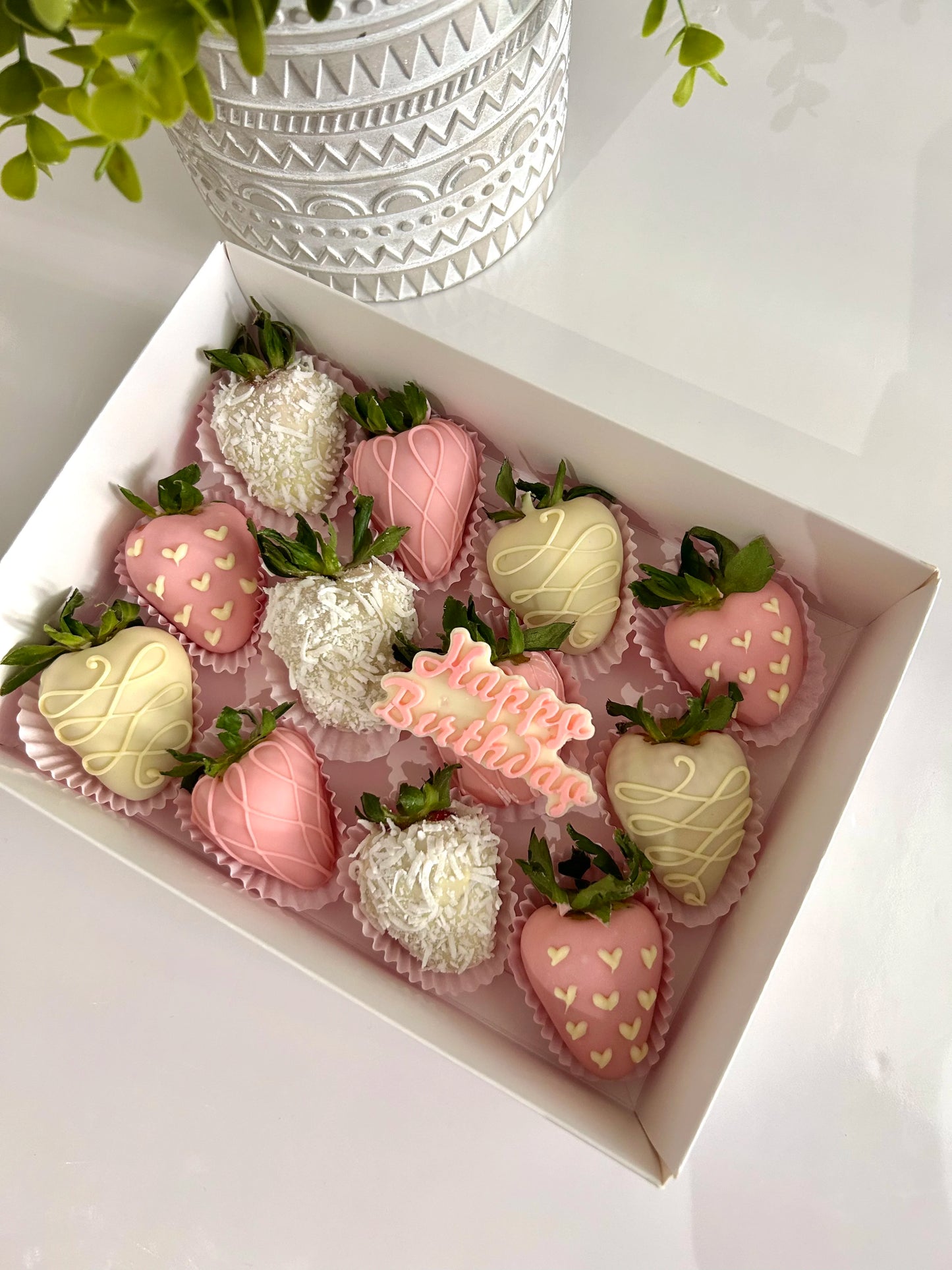 Birthday Chocolate Dipped Strawberries Dozen